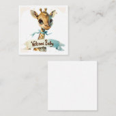 Welkom Nieuwe Baby Kaart Notitiekaartje (Voorkant / Achterkant)