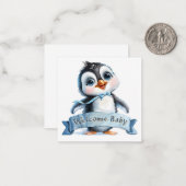 Welkom Nieuwe Baby Kaart Notitiekaartje (Voorkant / Achterkant in situ)