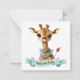 Welkom Nieuwe Baby Kaart Notitiekaartje