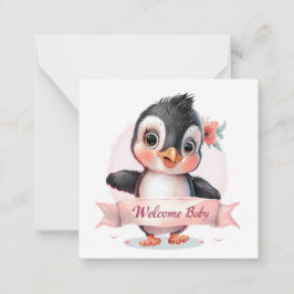 Welkom Nieuwe Baby Kaart Notitiekaartje