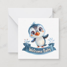 Welkom Nieuwe Baby Kaart Notitiekaartje