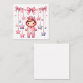 Welkom Nieuwe Baby Meisje Kaart Notitiekaartje (Voorkant / Achterkant)