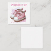Welkom Nieuwe Baby Meisje Kaart Notitiekaartje (Voorkant / Achterkant)