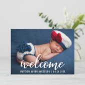 Welkom Nieuwe Baby Modern Kaart (Staand voorkant)