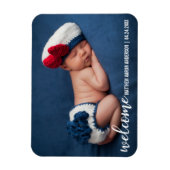 Welkom nieuwe baby Modern W Magneet (Verticaal)