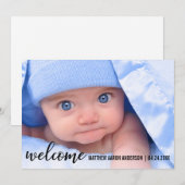 Welkom nieuwe baby moderne aankondiging (Voorkant / Achterkant)