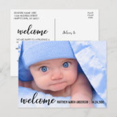 Welkom nieuwe baby moderne aankondiging (Voorkant / Achterkant)
