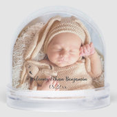 Welkom Nieuwe Baby Naam Datum Sneeuwbol (Achterkant)