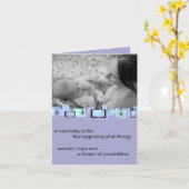 Welkom nieuwe baby Wenskaart Kaart (Gele Bloem)