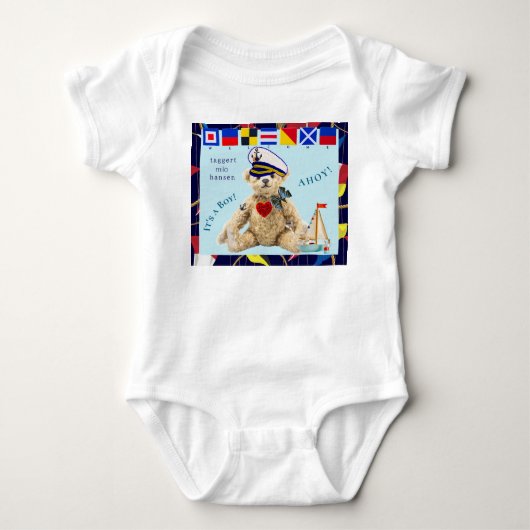 Welkom Nieuwe Baby Zeiler Beer Bodywarmer Romper (Voorkant)