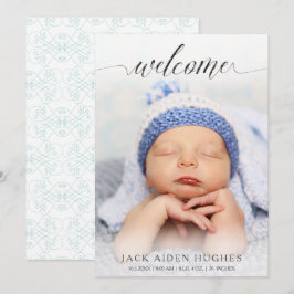 Welkom, nieuwe babyboomkaart - Aankondiging foto's