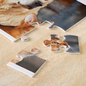 WELKOM nieuwe babygeboorte aangepaste fotocollage Legpuzzel (Zijkant)