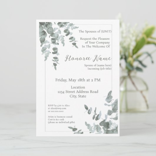 Welkom nieuwe echtgenoot Digitale download Eucalyp Kaart (Staand voorkant)