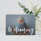 Welkom nieuwe geboortekaart kaart (Staand voorkant)