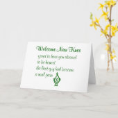 Welkom nieuwe knie, een grappig knievervangingsged kaart (Gele Bloem)