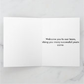Welkom nieuwe medewerker kaart (Binnen)