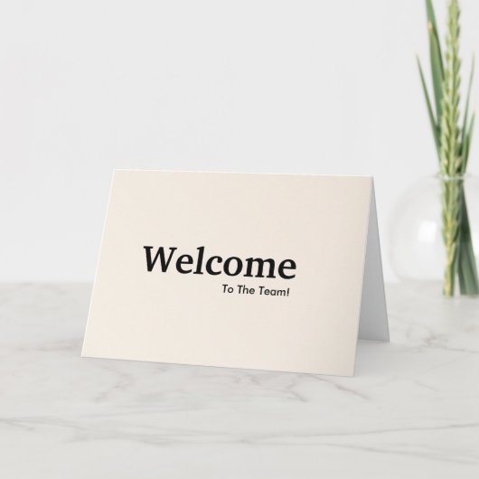 Welkom nieuwe medewerker kaart (Voorkant)