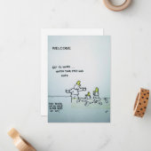 "Welkom Nieuwe Medewerker" Van GUHLComics Vlakke N Notitiekaartje (Voorkant / Achterkant in situ)