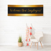 Welkom nieuwe medewerkers Gold en Black Spandoek (Insitu)