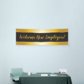 Welkom nieuwe medewerkers Gold en Black Spandoek (Beurs)