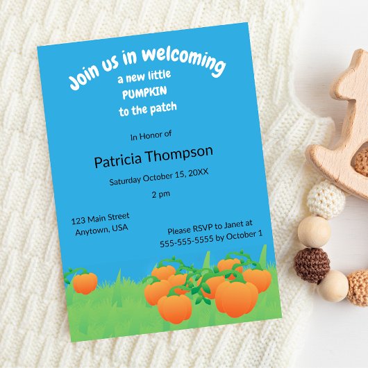 Welkom nieuwe pompoen op de patch kaart