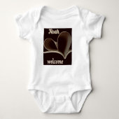 Welkom Noah Heartfelt Baby Bodysuit. Romper (Voorkant)