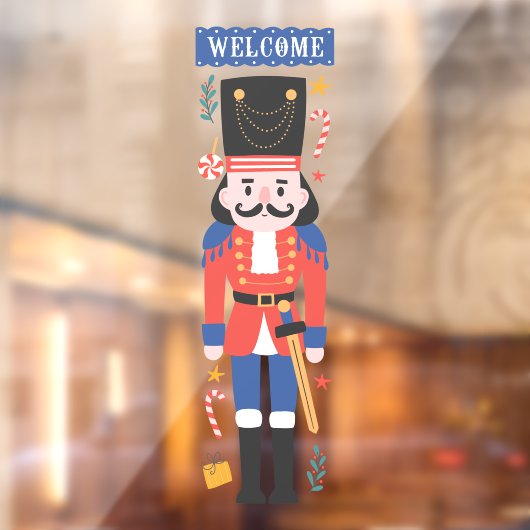 Welkom Notenkraker Soldaat Kerstvakantie Raamsticker (Vel 2)