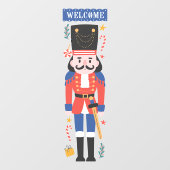 Welkom Notenkraker Soldaat Kerstvakantie Raamsticker (Vel)