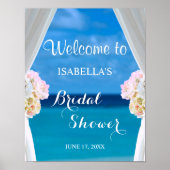 Welkom | Ocean Beach Summer Vrijgezellenfeest Poster (Voorkant)