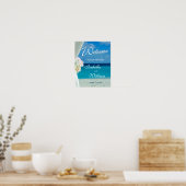 Welkom | Ocean Beach Summer Wedding Poster (Keuken)