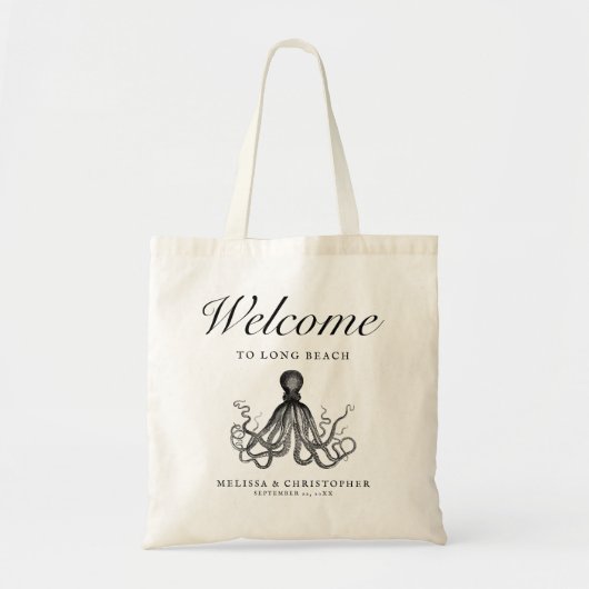 Welkom Octopus voor de bestemming Aquarium Tote Bag (Voorkant)