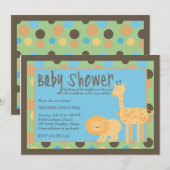 Welkom Oerwoud King Baby shower Kaart (Voorkant / Achterkant)