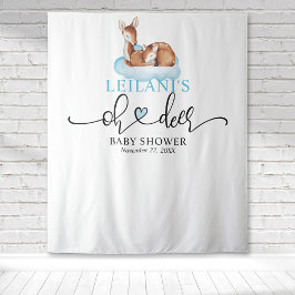 Welkom Oh Deer Baby shower Blue Cloud Wandkleed