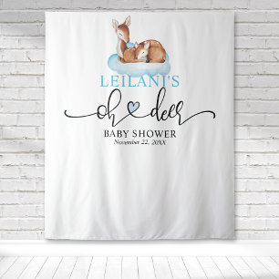 Welkom Oh Deer Baby shower Blue Cloud Wandkleed