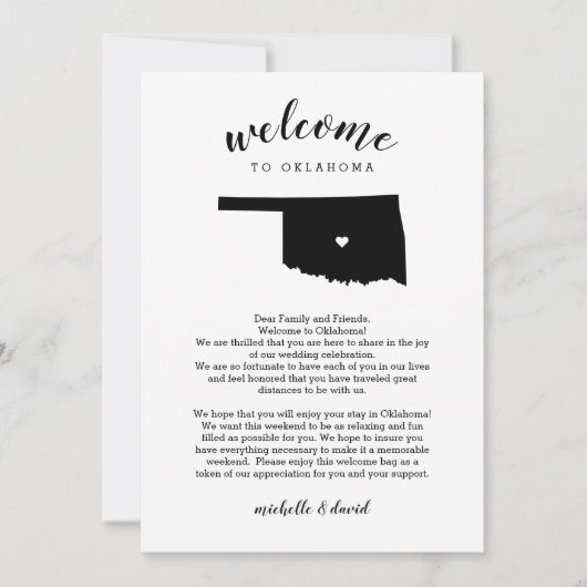 Welkom Oklahoma | Wedbrief en reisroute (Voorkant)