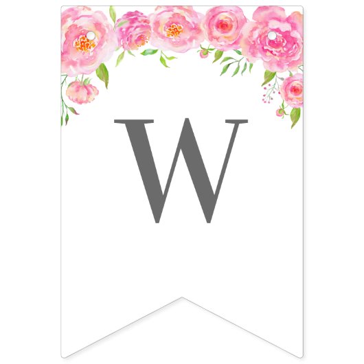 Welkom Olifant Meisje Baby shower Sprinkle Decor Vlaggetjes (Derde vlag)