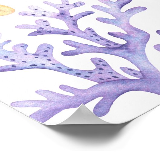 WELKOM ONDER HET ZEE eerste verjaardagsfeestje Poster (Hoek)