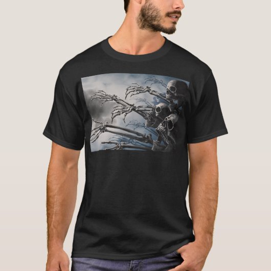 Welkom ondode Zombie Skeleton Scary Spooky T-shirt (Voorkant)