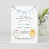 Welkom onze kleine gans kaart (Staand voorkant)