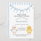 Welkom onze kleine gans kaart (Voorkant / Achterkant)