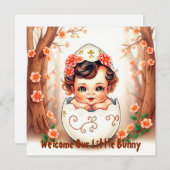 Welkom onze kleine konijn feestdagenkaart (Voorkant / Achterkant)