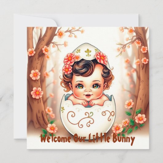 Welkom onze kleine konijn feestdagenkaart (Voorkant)