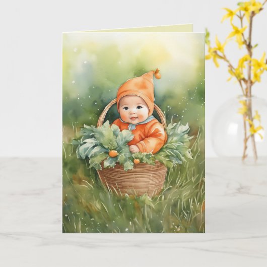 Welkom onze kleine pompoen kaart (Gele Bloem)