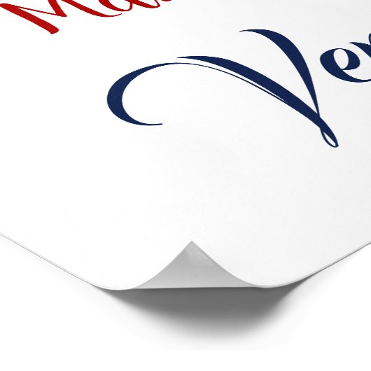 Welkom op 4 juli BBQ Party Red Blue Poster (Hoek)