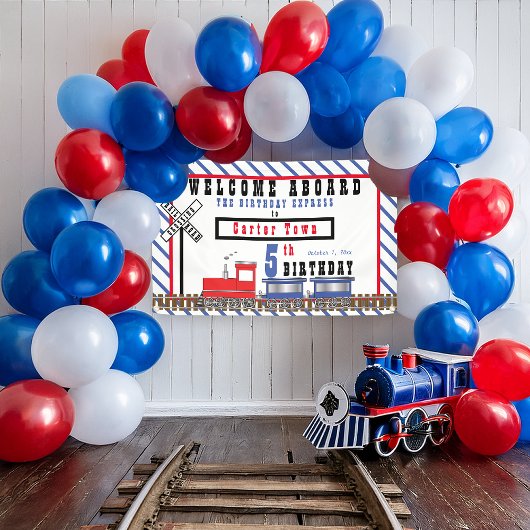 Welkom op 5th Birthday Express Train Spandoek