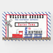 Welkom op 5th Birthday Express Train Spandoek (Horizontaal)