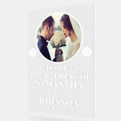 Welkom op Aangepast fotohuwelijk Acryl Bord (Hoek)