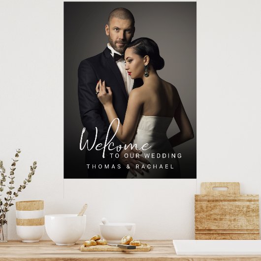 Welkom op Aangepast fotohuwelijk Poster (Keuken)