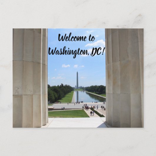 Welkom op ansichtkaart van Washington DC Briefkaart (Voorkant)