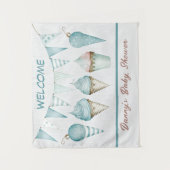 Welkom op baby shower voor jongen wandkleed (Voorkant)